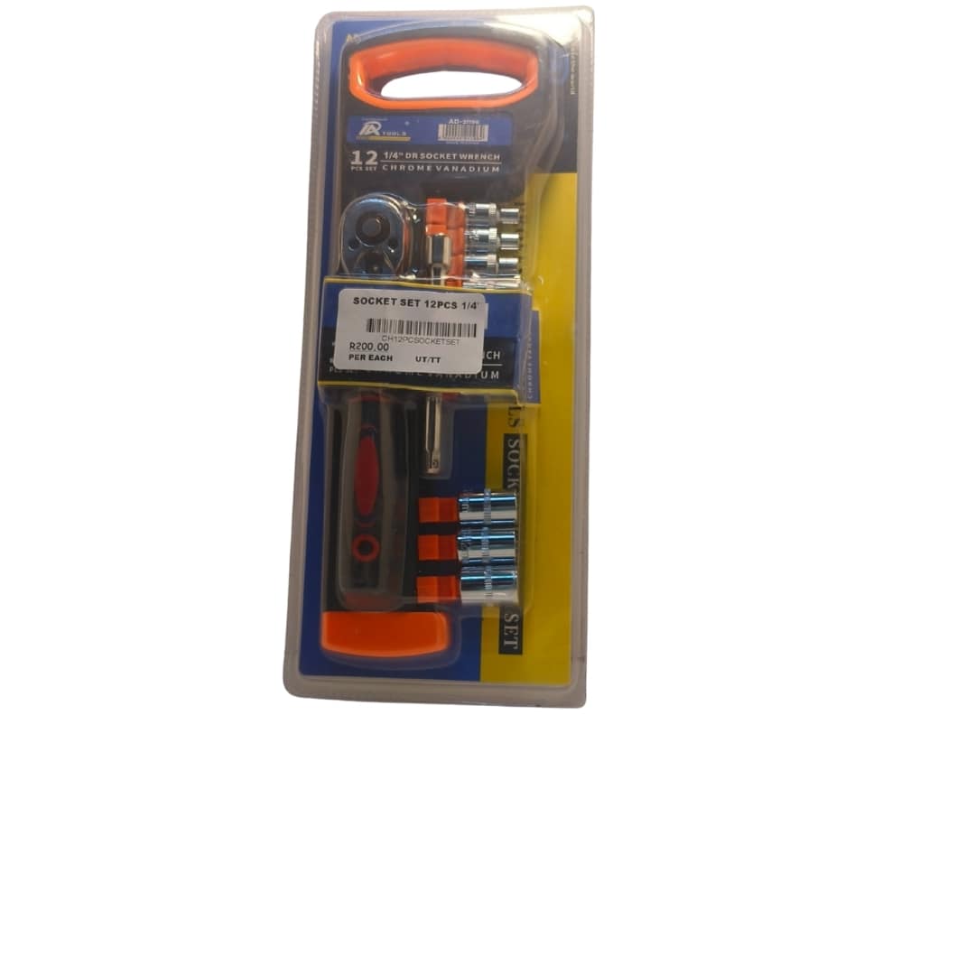 IA TOOLS 12pc 1/4" Drive Socket And Wrench Set