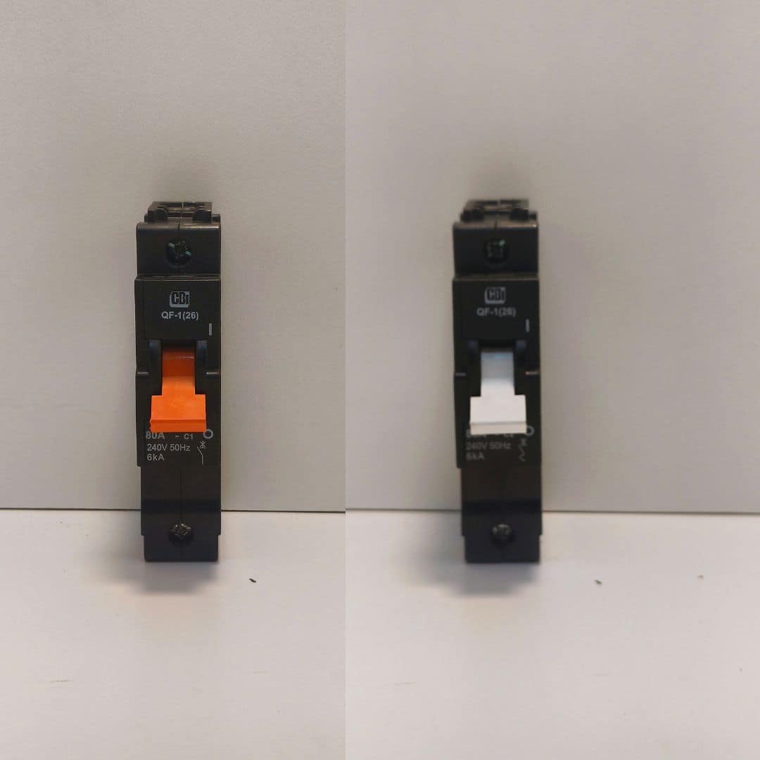CBI 80A 6KA Breaker Orange/White Toggle