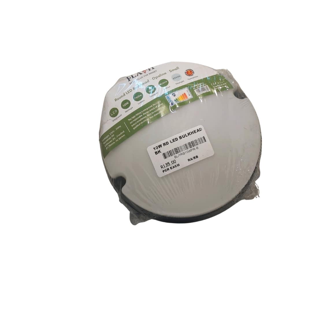 Flash 10W Round LED Bulkhead BLK