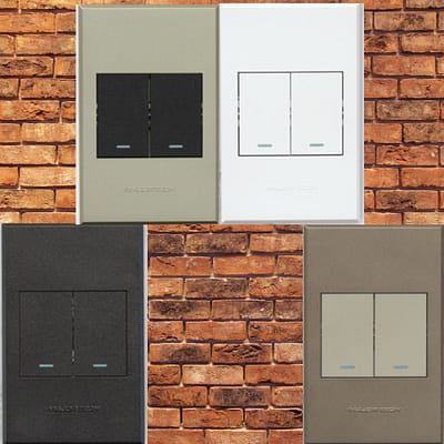 Major Tech Veti-3 4X2 2 Lever 1way Switch