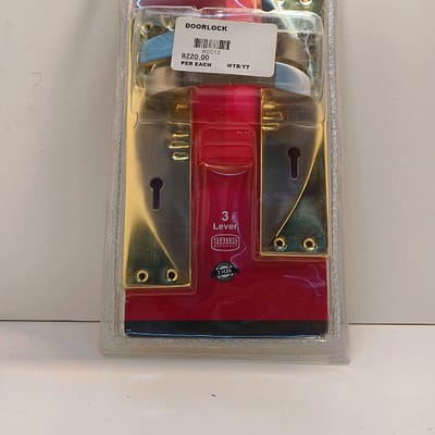 ROCKER MORTICE LOCKS GOLD 3LEVER DOOR LOCK