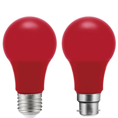 230V 5W A60 COLOUR RED