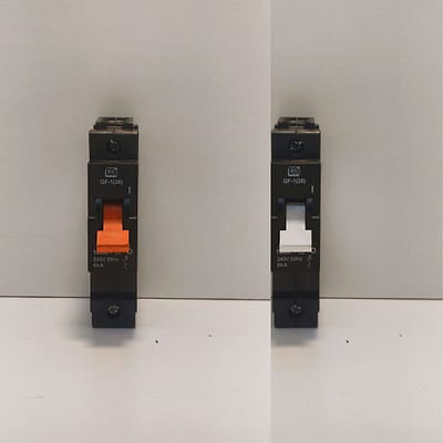 CBI 100A 6KA Breaker Orange/White Toggle