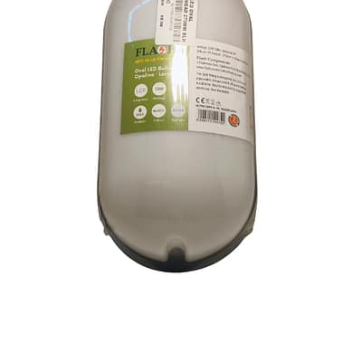 FLASH 15W LED Oval Bulkhead Blk