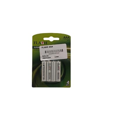 FLASH Super Heavy Duty AAA Batteries (4Pcs)