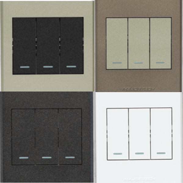 Major Tech Veti-3 4X2 3Lever 1Way Switch